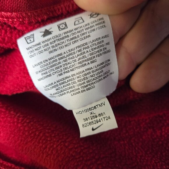 Nike Golf PGA Northern CA Section Red Pullover Fleece Lined Sweatshirt XL - Picture 11 of 12